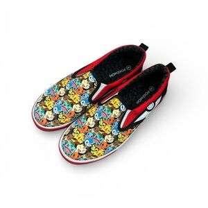 Pokemon Kids Slip-On Sneakers - Red and Black